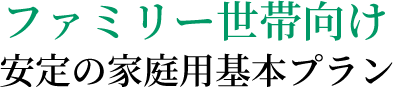 ファミリー世帯向け　家庭用基本プラン